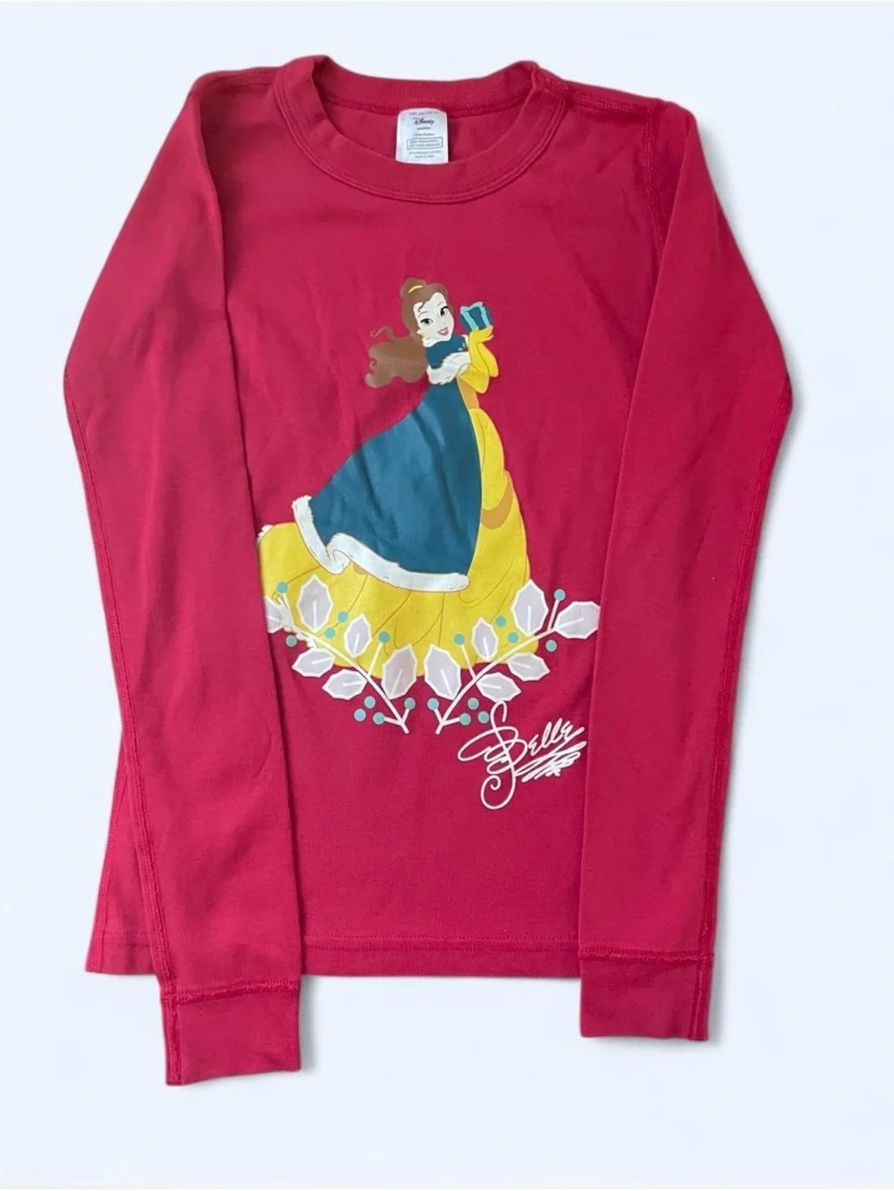 Hanna Andersson Girls' Red Disney Belle Holiday Pajama Set - Size 10